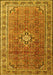 Machine Washable Persian Yellow Traditional Rug, wshtr1218yw