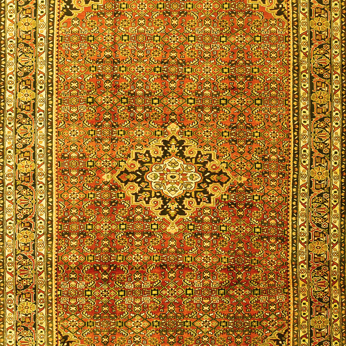 Machine Washable Persian Yellow Traditional Rug, wshtr1218yw