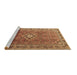 Sideview of Machine Washable Persian Brown Traditional Rug, wshtr1218brn