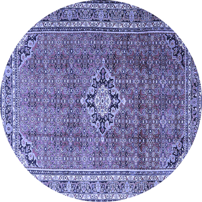 Round Persian Blue Traditional Rug, tr1218blu