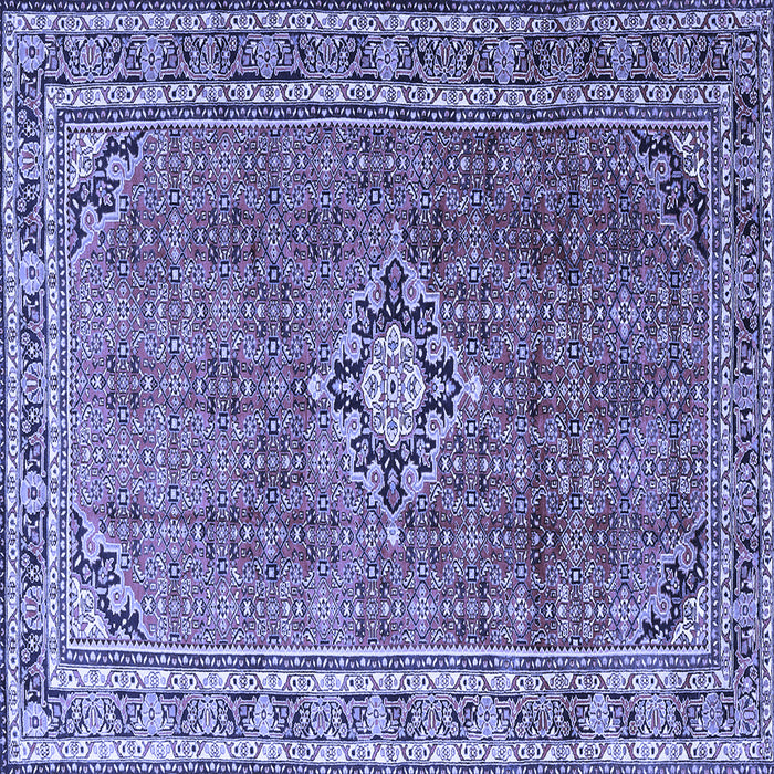 Square Machine Washable Persian Blue Traditional Rug, wshtr1218blu