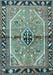 Machine Washable Persian Light Blue Traditional Rug, wshtr1219lblu