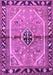 Machine Washable Persian Purple Traditional Area Rugs, wshtr1219pur