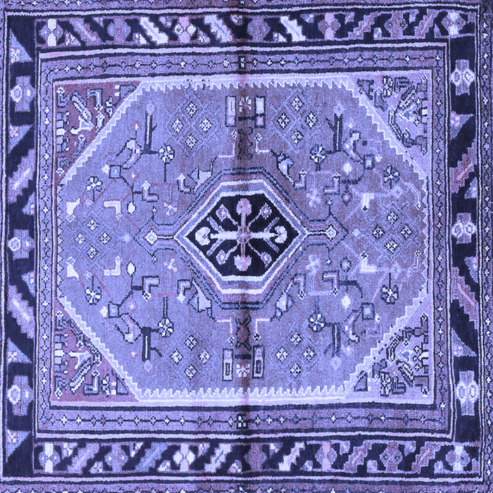 Square Persian Blue Traditional Rug, tr1219blu