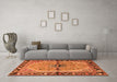 Machine Washable Persian Orange Traditional Area Rugs in a Living Room, wshtr1219org