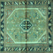 Square Persian Turquoise Traditional Rug, tr1219turq