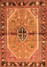 Serging Thickness of Machine Washable Persian Orange Traditional Area Rugs, wshtr1219org