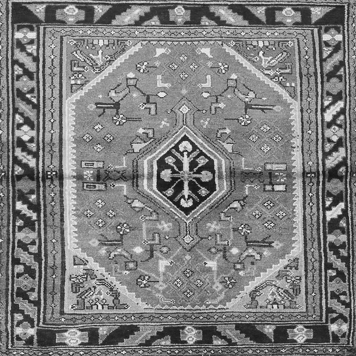 Round Machine Washable Persian Gray Traditional Rug, wshtr1219gry