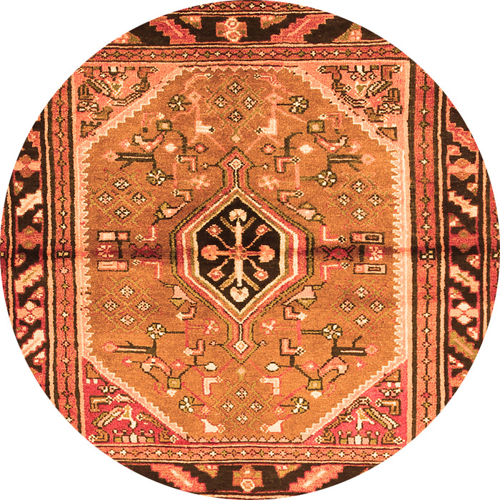 Machine Washable Persian Orange Traditional Area Rugs, wshtr1219org