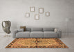 Machine Washable Persian Brown Traditional Rug in a Living Room,, wshtr1219brn