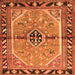 Serging Thickness of Persian Orange Traditional Rug, tr1219org