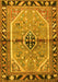 Machine Washable Persian Yellow Traditional Rug, wshtr1219yw