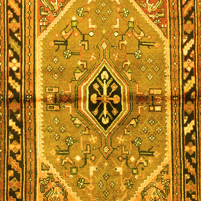 Machine Washable Persian Yellow Traditional Rug, wshtr1219yw