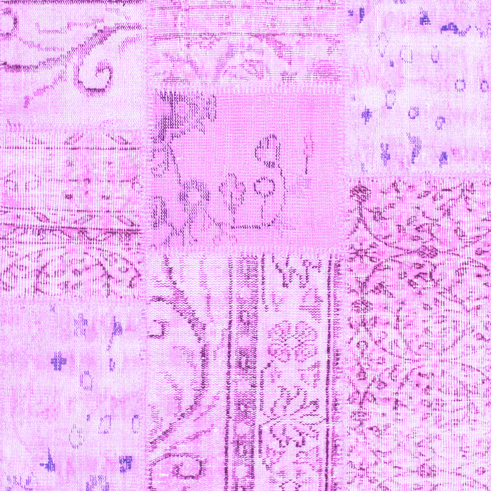 Machine Washable Patchwork Purple Transitional Area Rugs, wshtr121pur