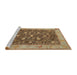 Sideview of Machine Washable Traditional Saddle Brown Rug, wshtr122