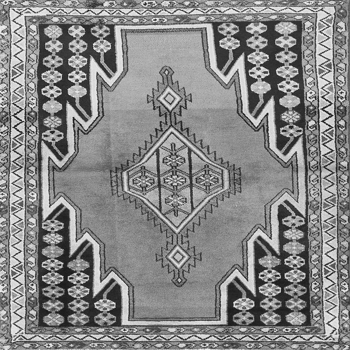 Round Machine Washable Persian Gray Traditional Rug, wshtr1220gry