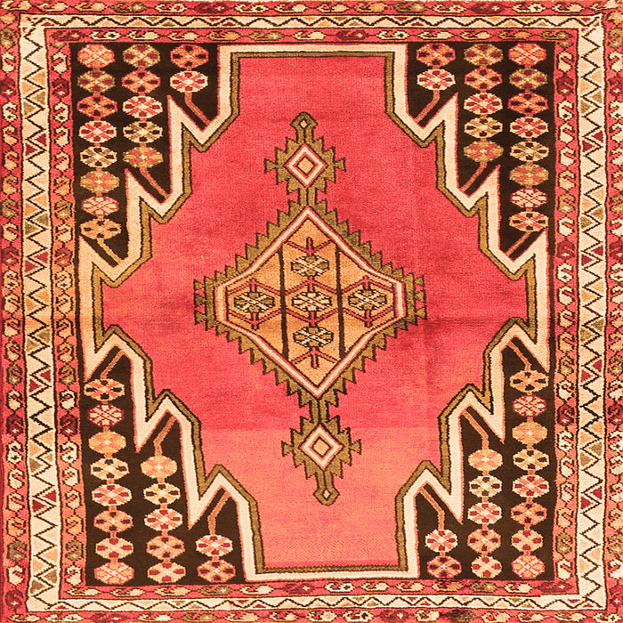 Serging Thickness of Persian Orange Traditional Rug, tr1220org