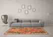 Machine Washable Persian Brown Traditional Rug in a Living Room,, wshtr1220brn