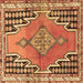 Square Machine Washable Persian Brown Traditional Rug, wshtr1220brn