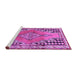 Sideview of Machine Washable Persian Purple Traditional Area Rugs, wshtr1220pur