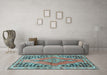 Machine Washable Persian Light Blue Traditional Rug in a Living Room, wshtr1220lblu