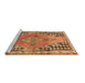 Sideview of Machine Washable Persian Brown Traditional Rug, wshtr1220brn