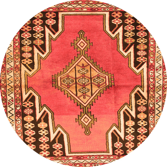 Square Persian Orange Traditional Rug, tr1220org