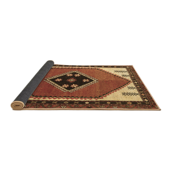 Sideview of Persian Brown Traditional Rug, tr1221brn