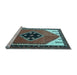 Sideview of Machine Washable Persian Light Blue Traditional Rug, wshtr1221lblu