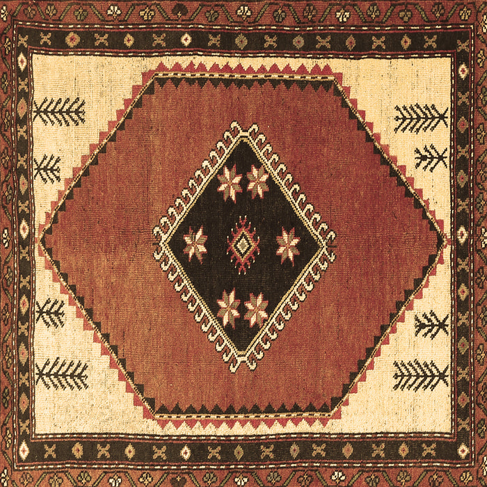 Square Machine Washable Persian Brown Traditional Rug, wshtr1221brn