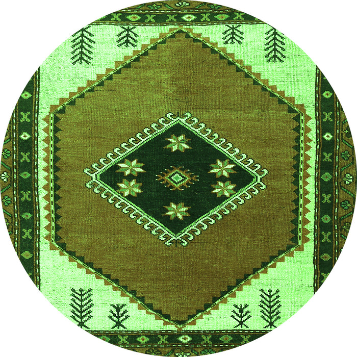 Machine Washable Persian Green Traditional Area Rugs, wshtr1221grn