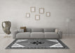 Machine Washable Persian Gray Traditional Rug in a Living Room,, wshtr1221gry