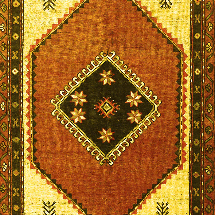 Machine Washable Persian Yellow Traditional Rug, wshtr1221yw
