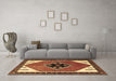 Machine Washable Persian Brown Traditional Rug in a Living Room,, wshtr1221brn