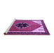 Sideview of Machine Washable Persian Purple Traditional Area Rugs, wshtr1221pur