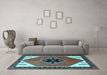 Machine Washable Persian Light Blue Traditional Rug in a Living Room, wshtr1221lblu