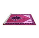 Sideview of Machine Washable Persian Pink Traditional Rug, wshtr1221pnk