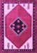 Machine Washable Persian Pink Traditional Rug, wshtr1221pnk