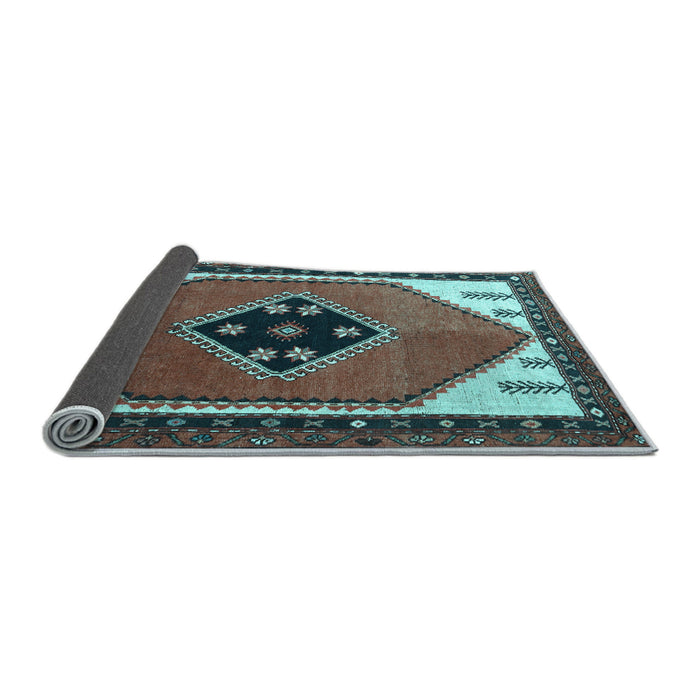 Sideview of Persian Light Blue Traditional Rug, tr1221lblu