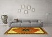 Machine Washable Persian Yellow Traditional Rug in a Living Room, wshtr1221yw