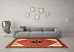 Machine Washable Persian Orange Traditional Area Rugs in a Living Room, wshtr1221org