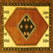 Square Persian Yellow Traditional Rug, tr1221yw