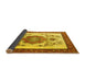 Sideview of Persian Yellow Traditional Rug, tr1222yw