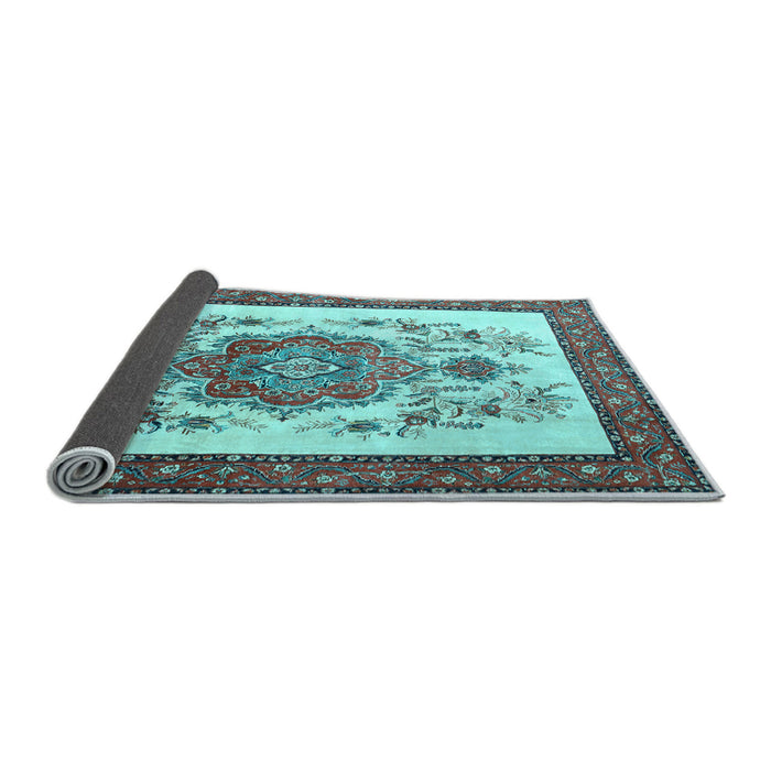 Sideview of Persian Light Blue Traditional Rug, tr1222lblu