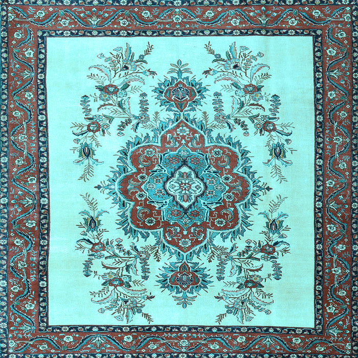 Square Persian Light Blue Traditional Rug, tr1222lblu