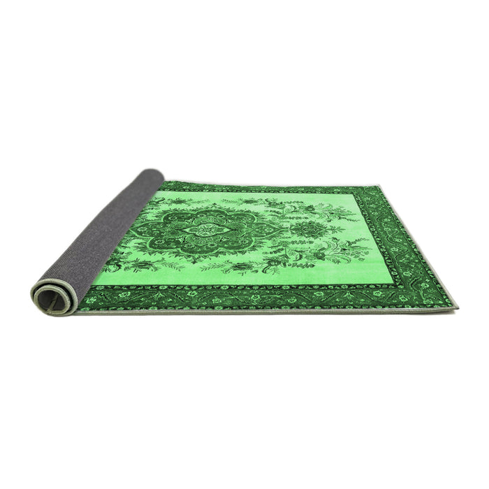 Sideview of Persian Emerald Green Traditional Rug, tr1222emgrn