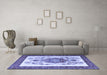 Machine Washable Persian Blue Traditional Rug in a Living Room, wshtr1222blu