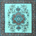 Square Machine Washable Persian Light Blue Traditional Rug, wshtr1222lblu