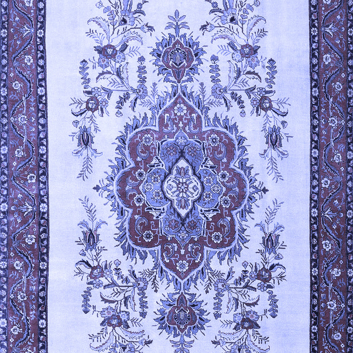 Machine Washable Persian Blue Traditional Rug, wshtr1222blu