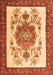 Serging Thickness of Machine Washable Persian Orange Traditional Area Rugs, wshtr1222org